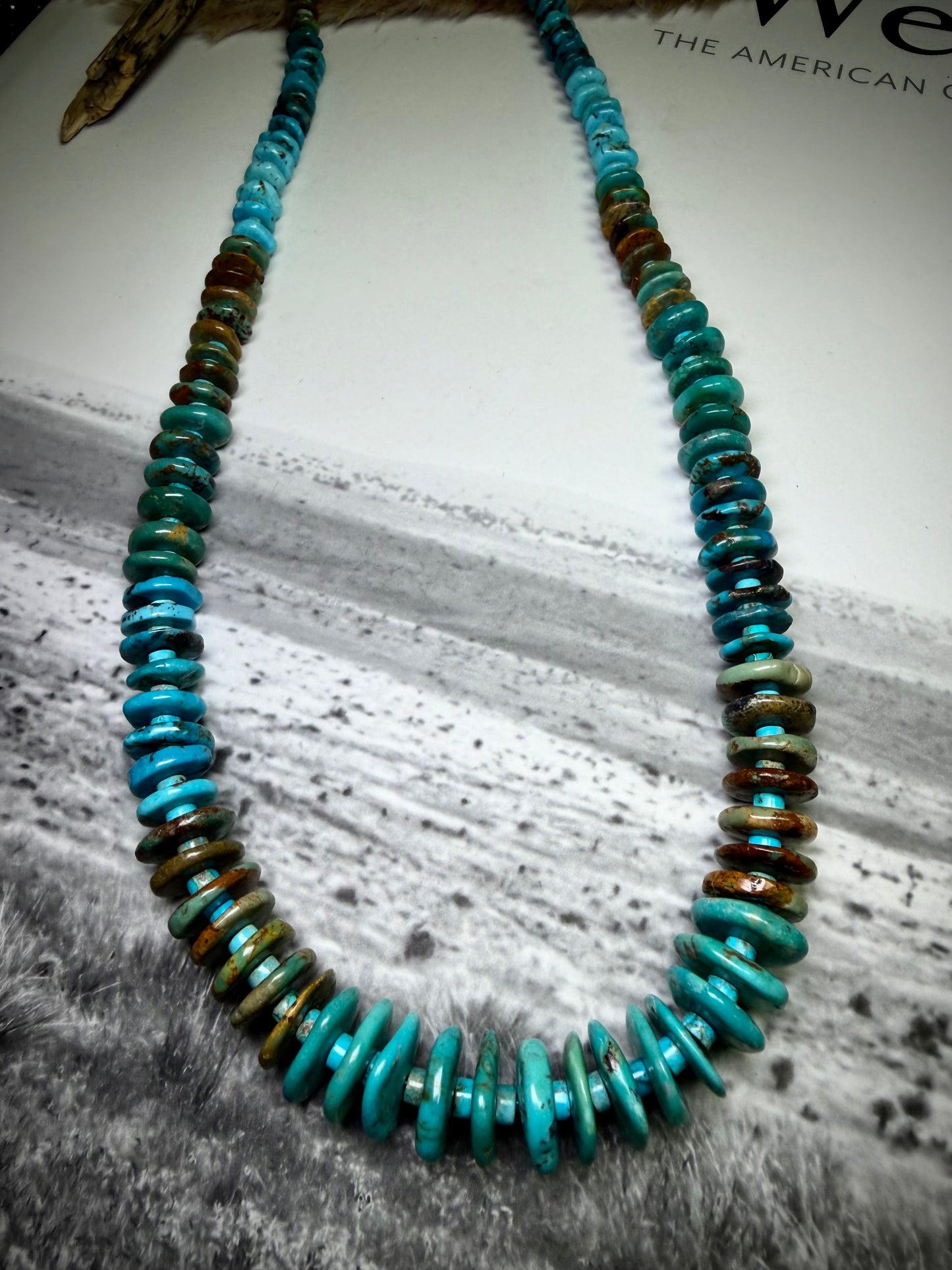 Turquoise Graduated Bead Necklace