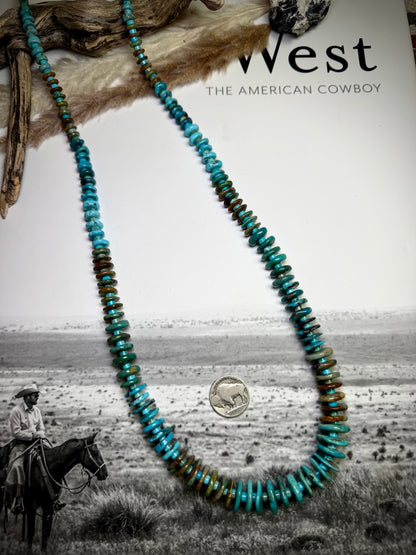 Turquoise Graduated Bead Necklace
