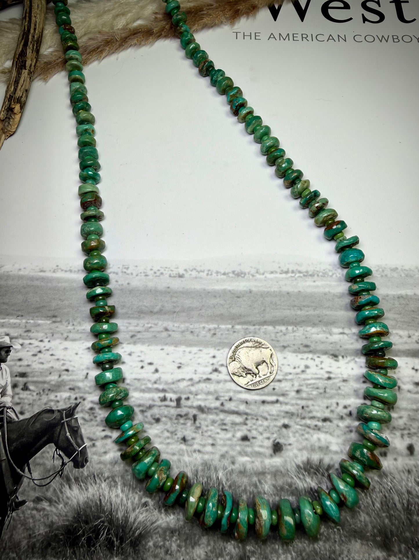 Graduated Royston Turquoise Strung Necklace