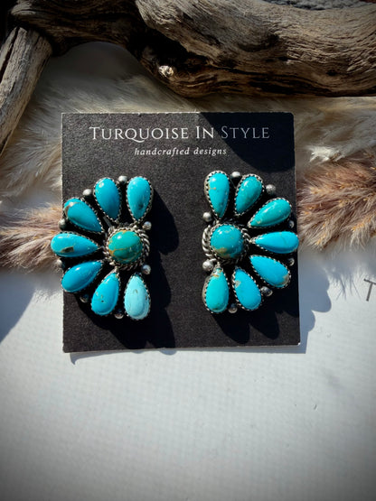 Half Cluster Earrings by Effie Garfield