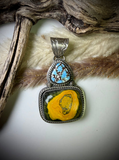 Golden Hills and Bumblebee Jasper Pendant