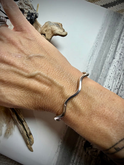 Sterling Wave Bracelet by Elaine Tahe