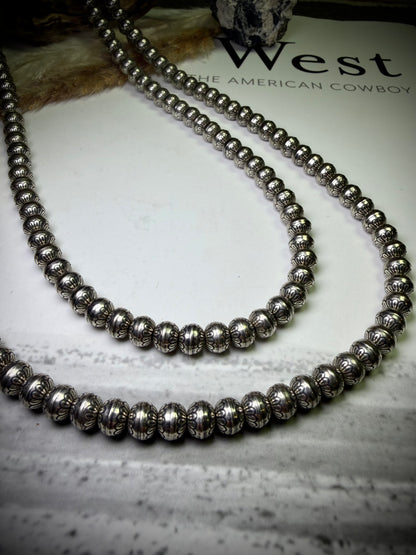 48" Stamped Pearl Necklace