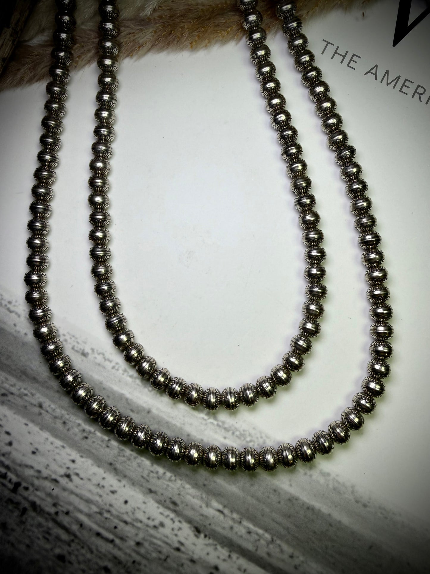 48" Stamped Pearl Necklace