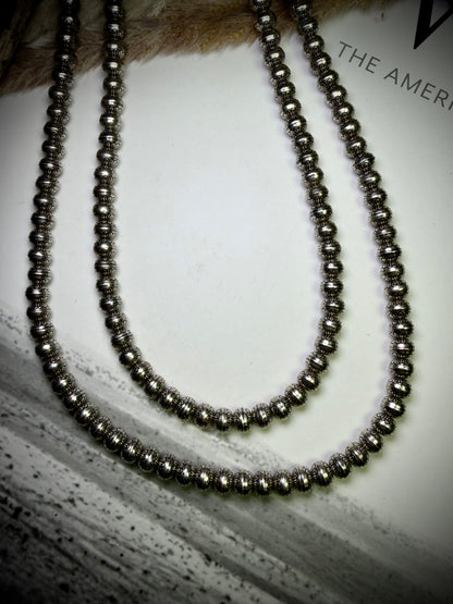 48" Stamped Pearl Necklace