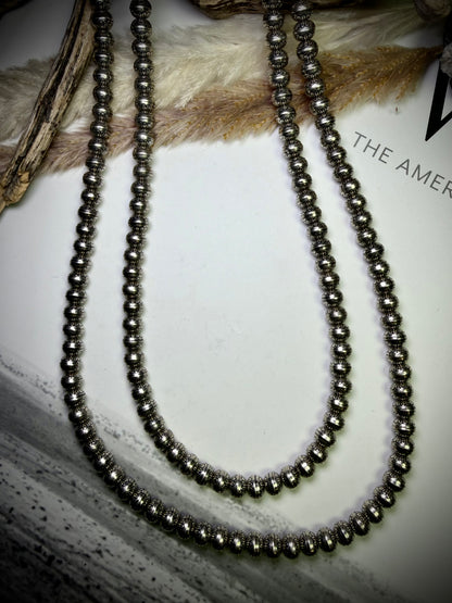 48" Stamped Pearl Necklace