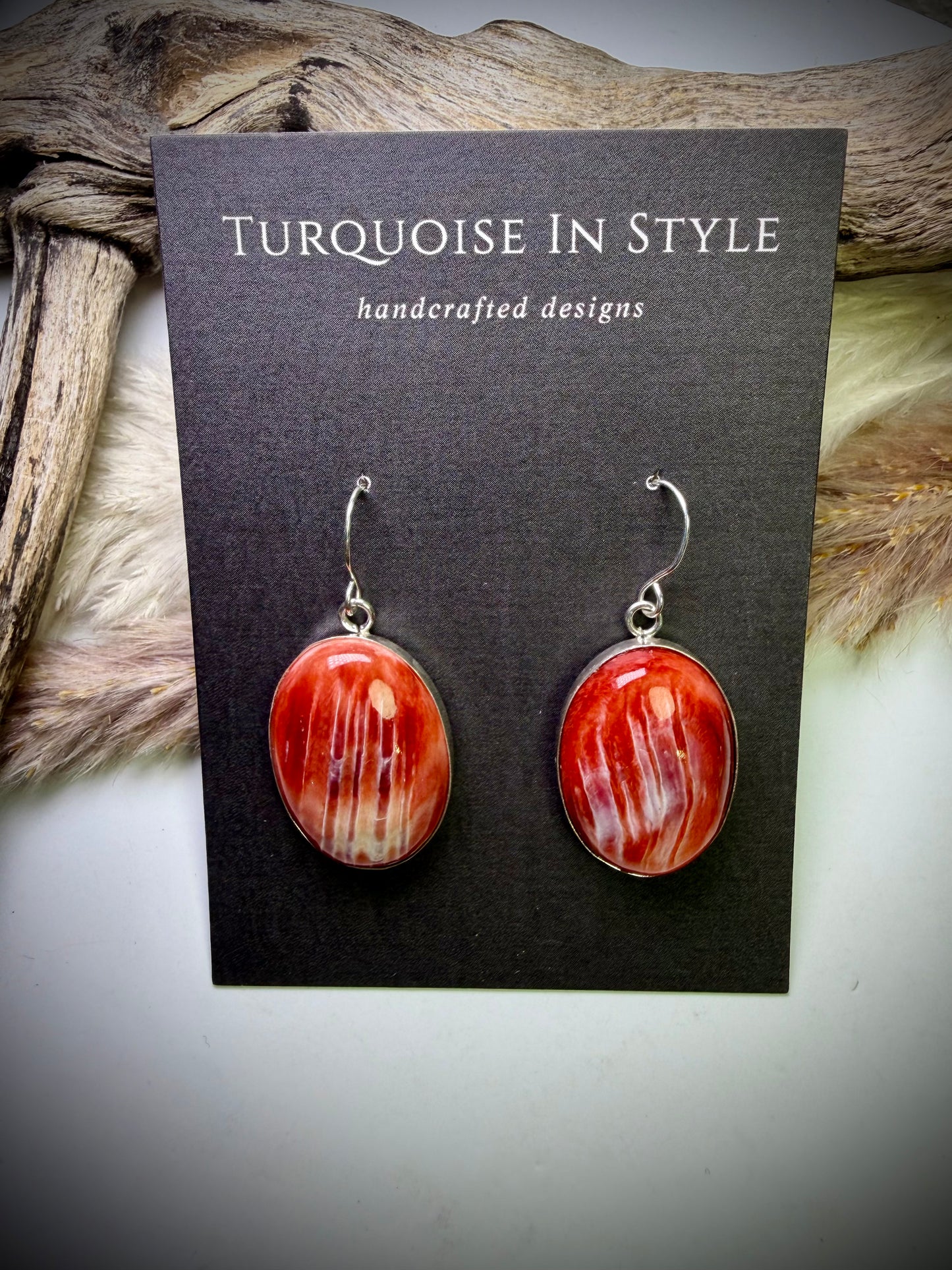 Red Spiny Earrings