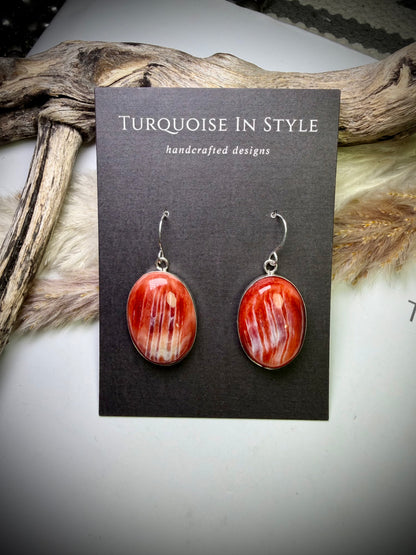 Red Spiny Earrings
