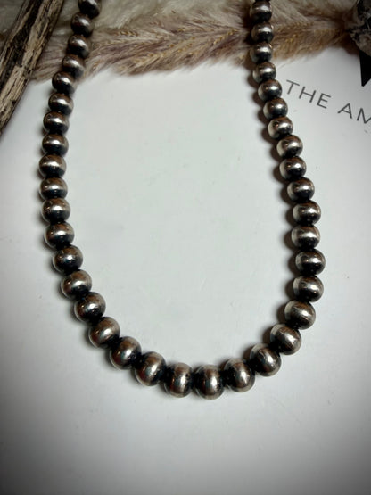 18" 8mm Sterling Pearl Necklace