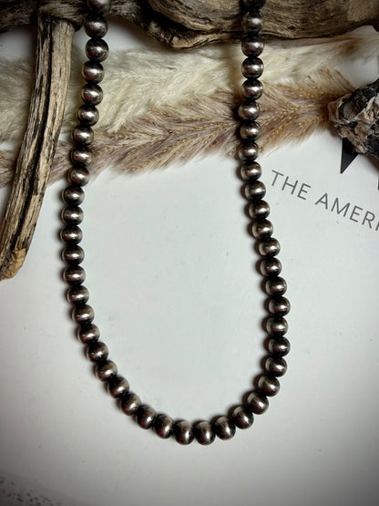 18" 8mm Sterling Pearl Necklace