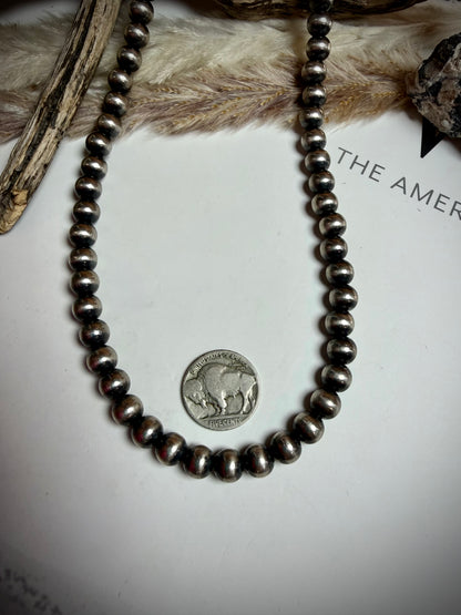 18" 8mm Sterling Pearl Necklace