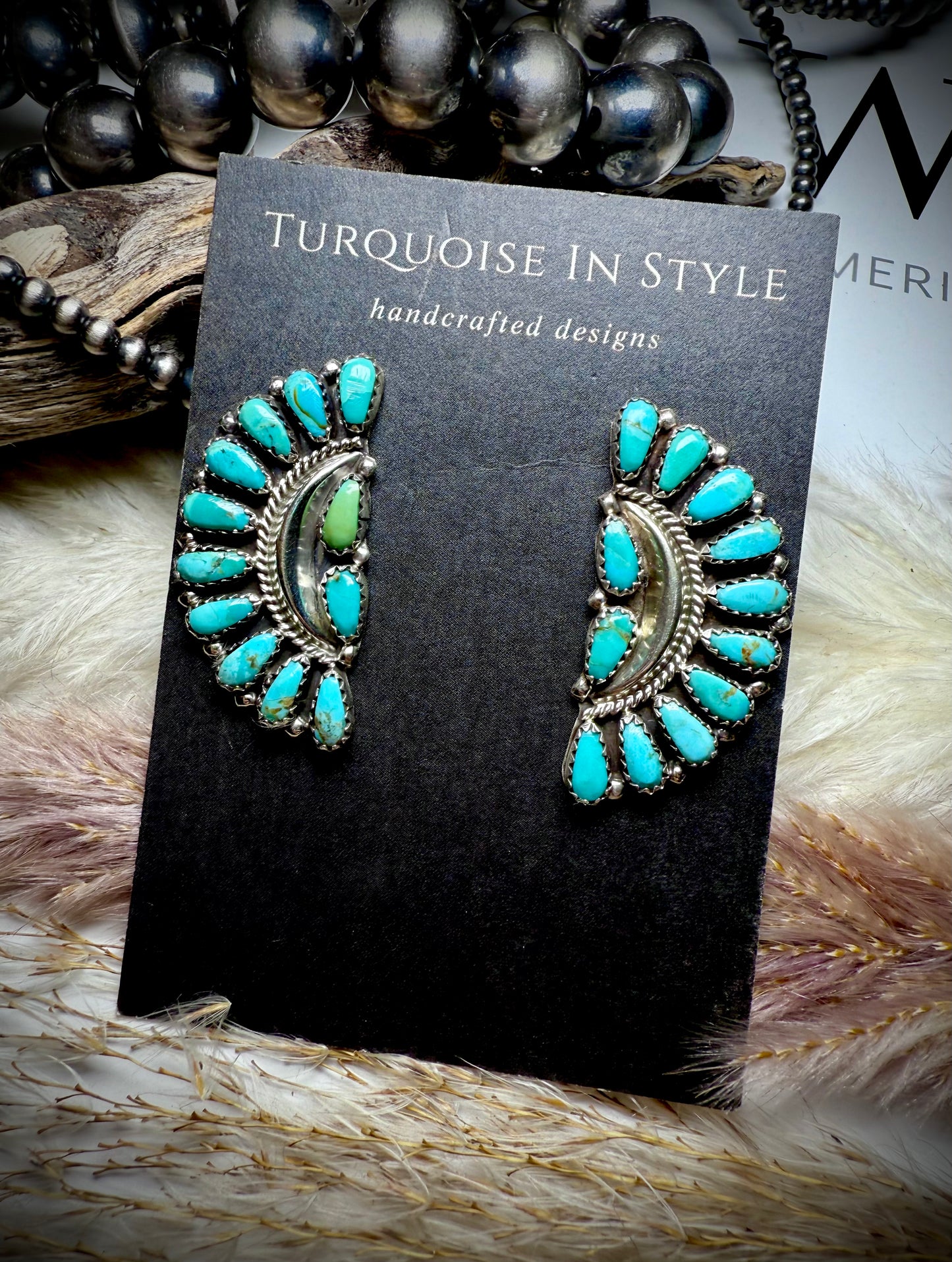 Zetia Begay Half Cluster Top Post Studs