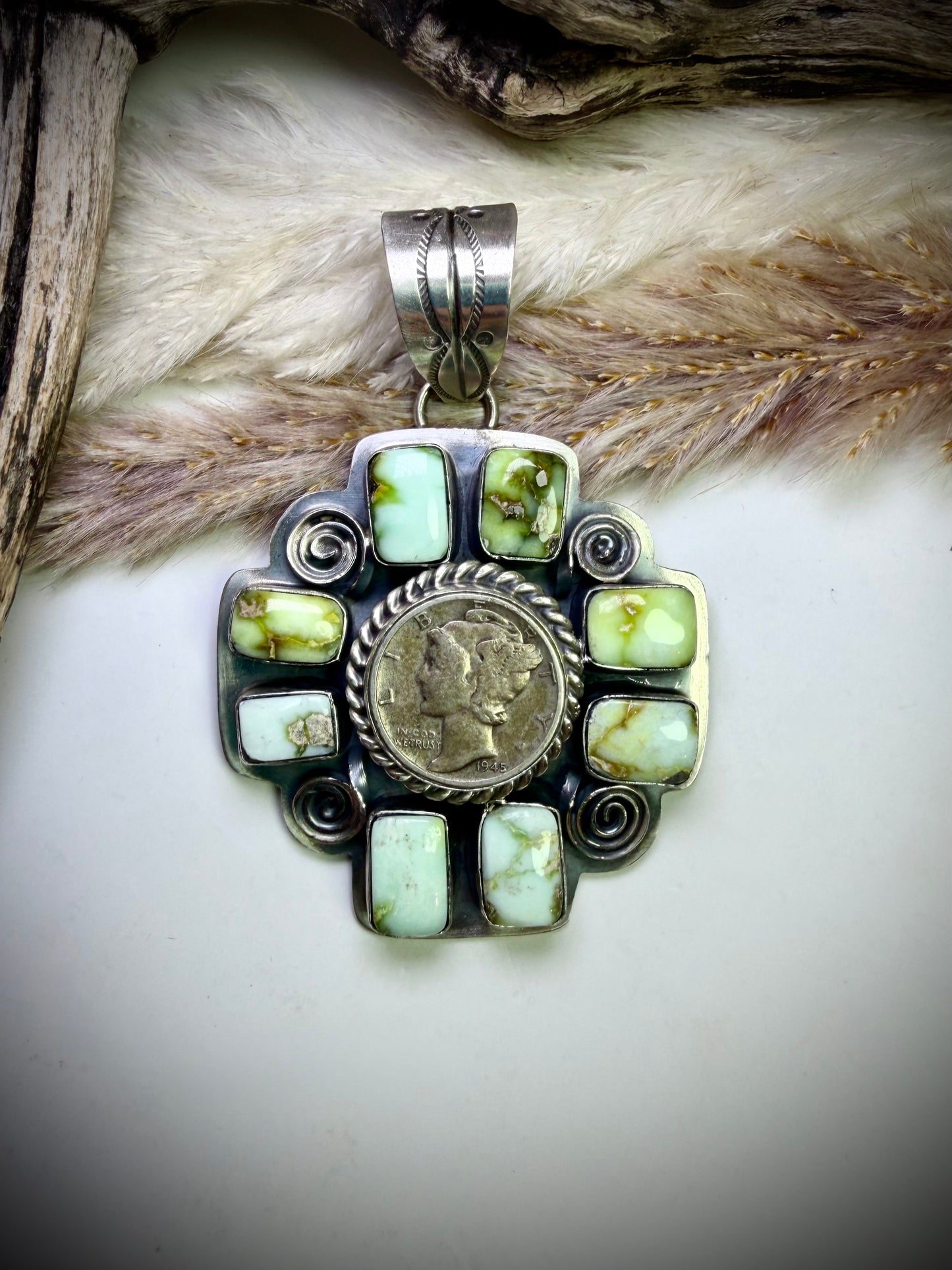 Gabby Juardo Palomino & Mercury Dime Pendant