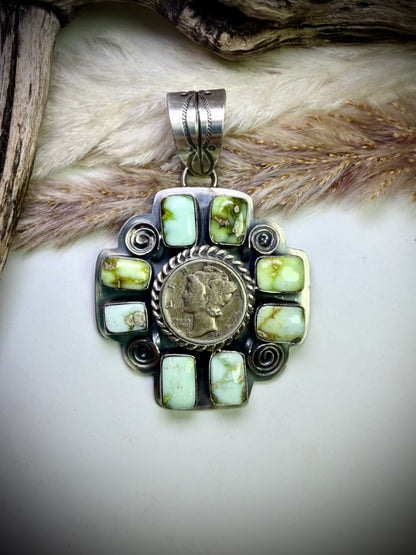 Gabby Juardo Palomino & Mercury Dime Pendant