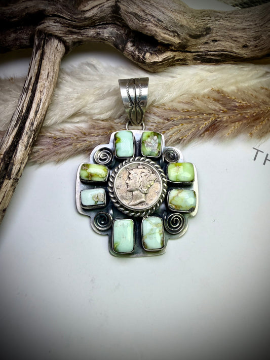 Gabby Juardo Palomino & Mercury Dime Pendant