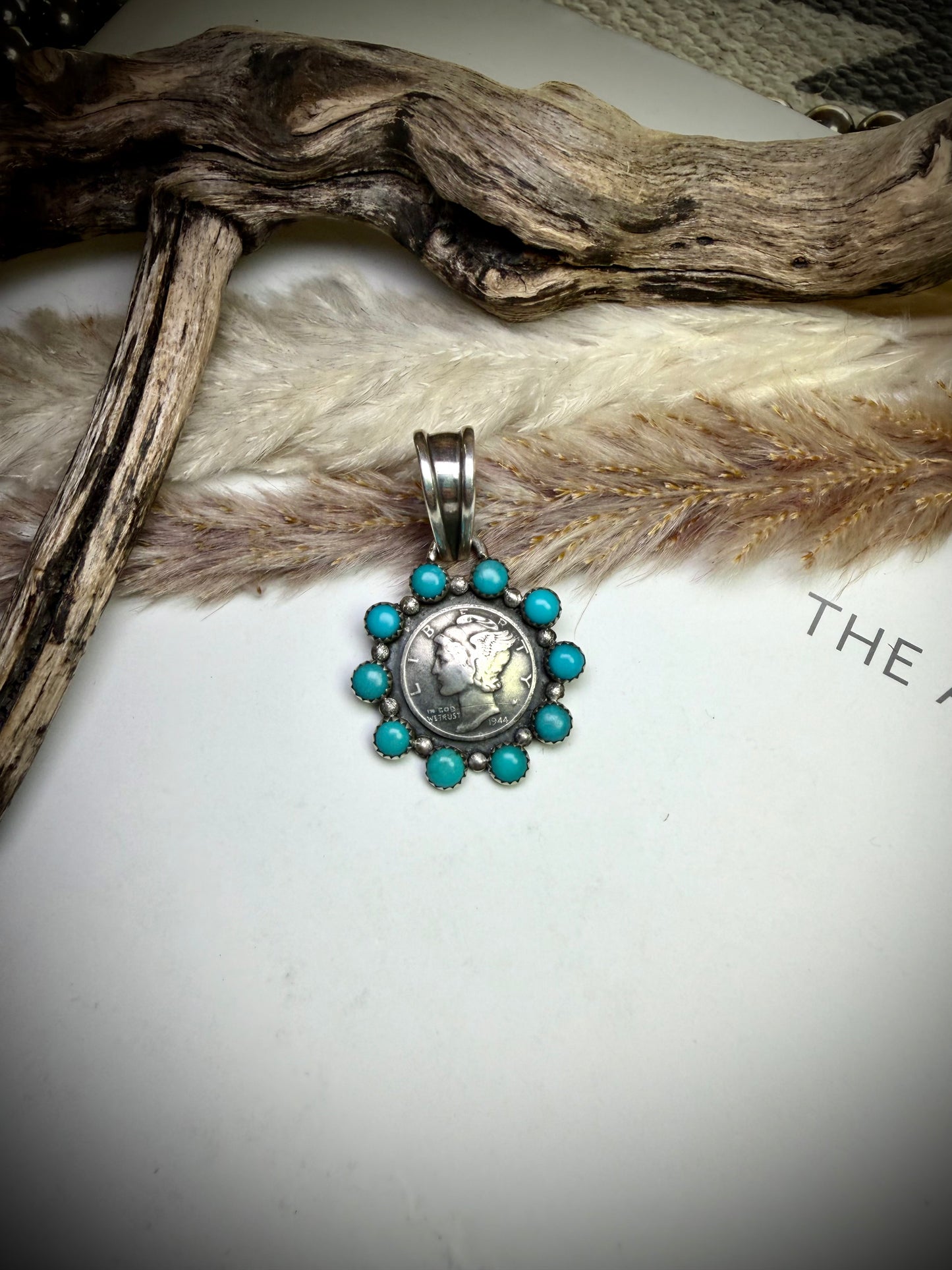 Mercury Dime Cluster Pendant