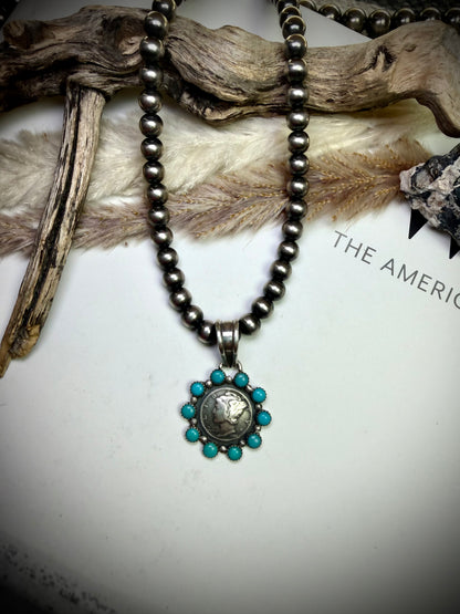 Mercury Dime Cluster Pendant
