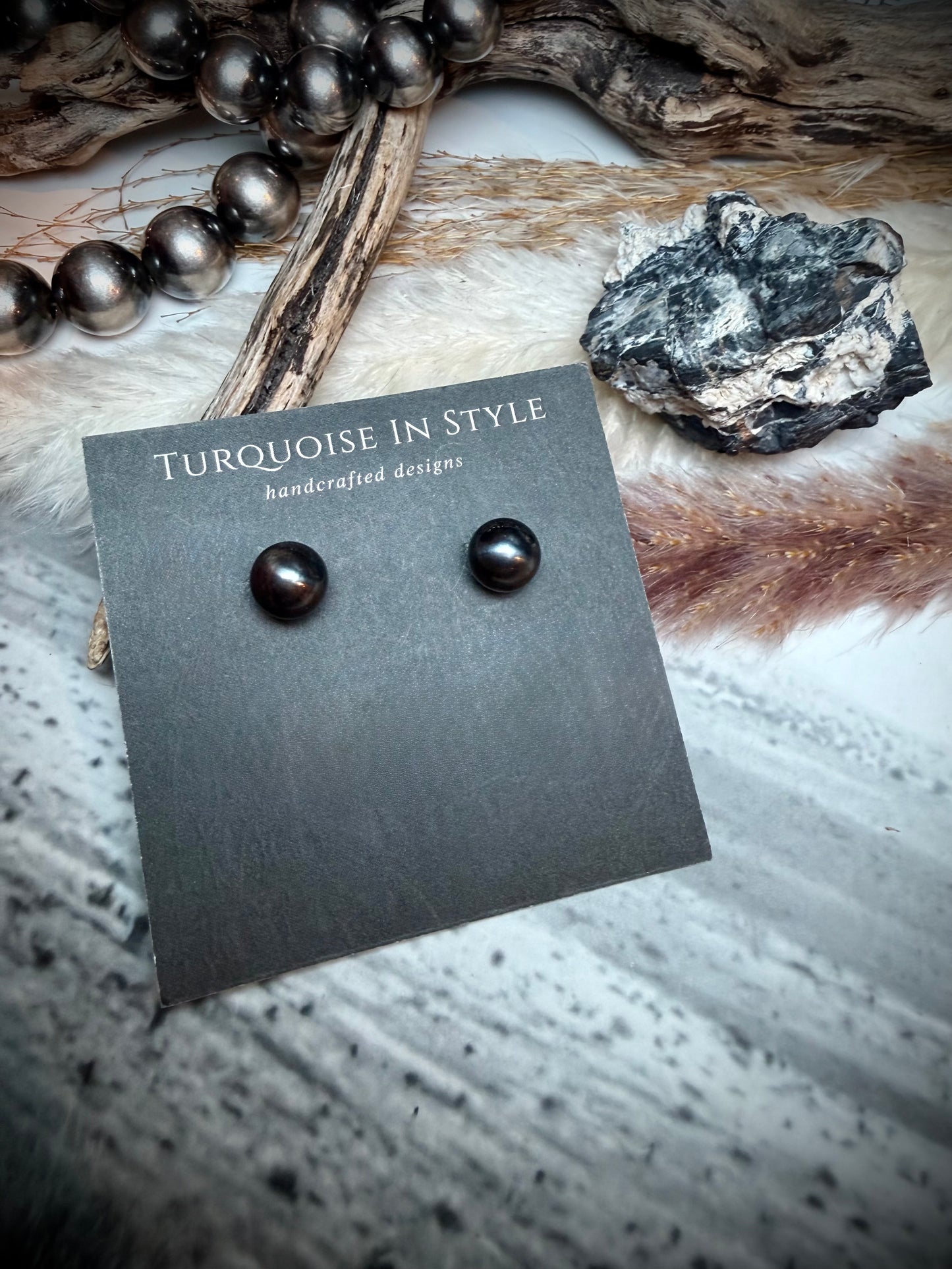 9mm Sterling Pearl Earring