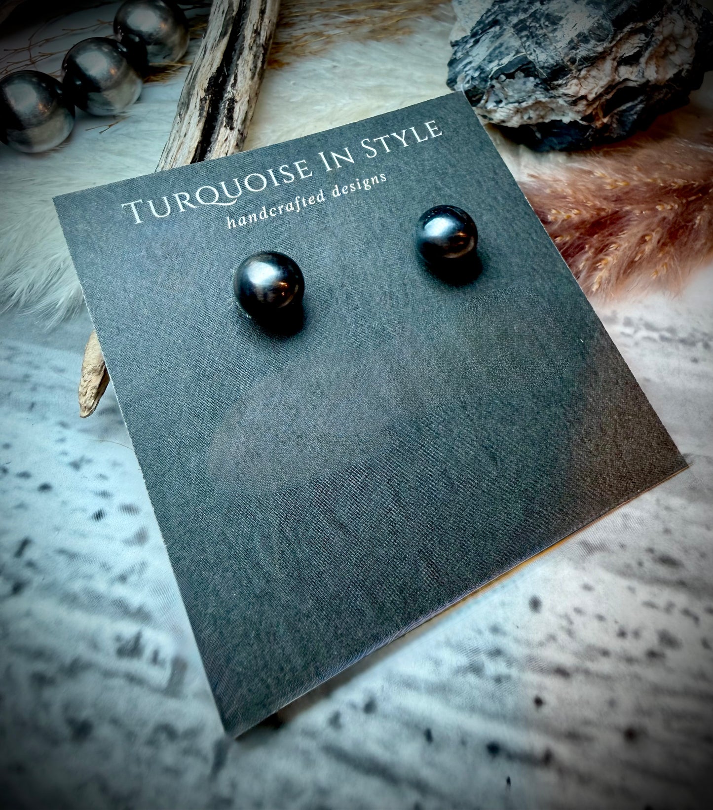 9mm Sterling Pearl Earring