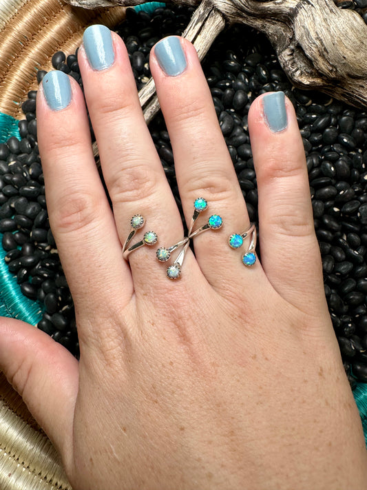 Opal Adjustable Rings