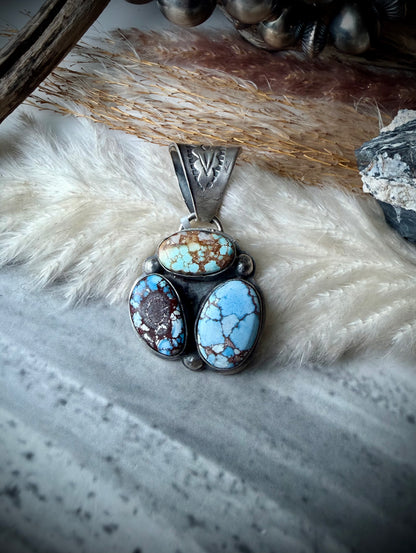 Three Stone Golden Hills Pendant