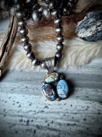 Three Stone Golden Hills Pendant