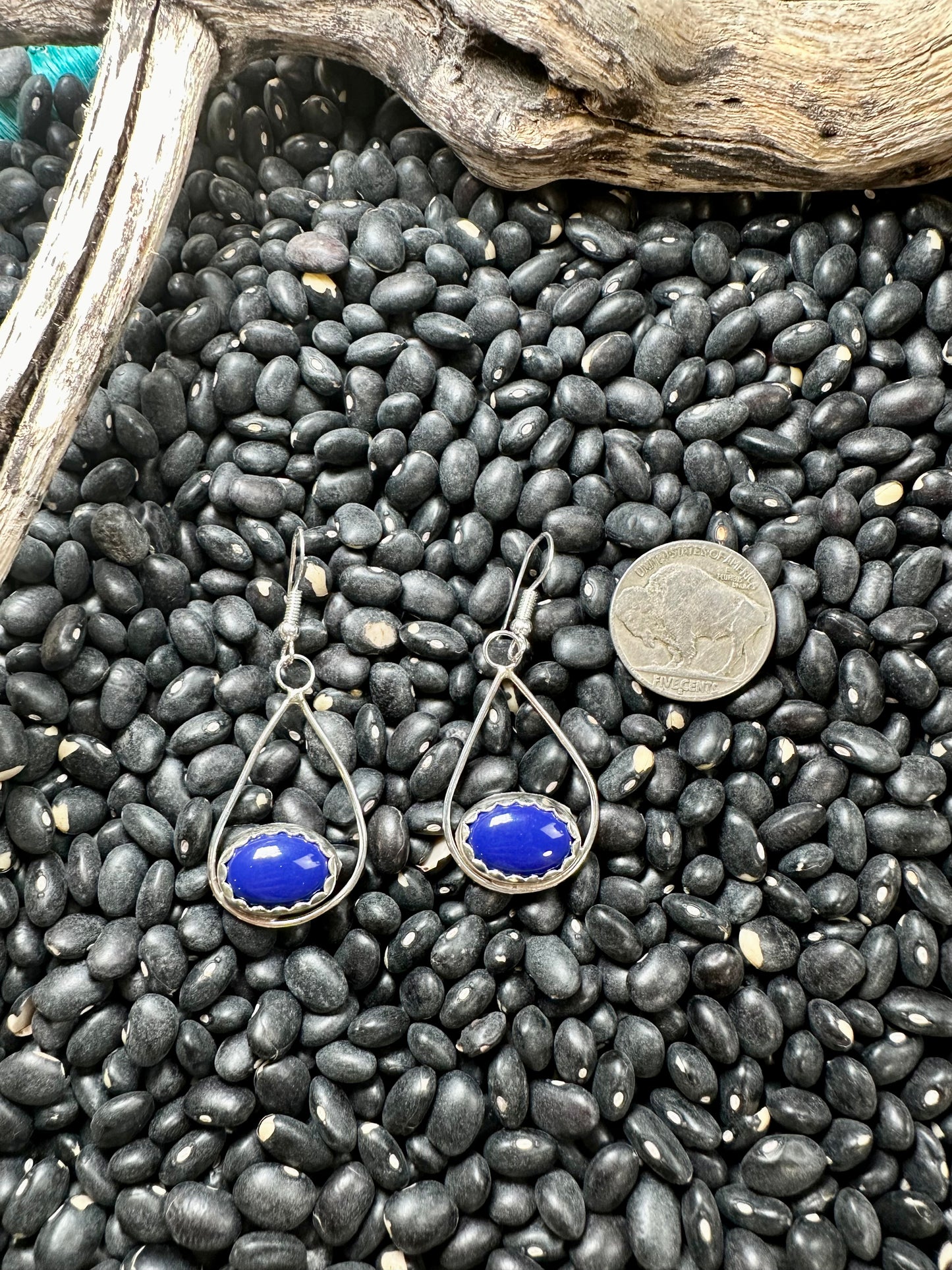 Lapis Hoop Earring