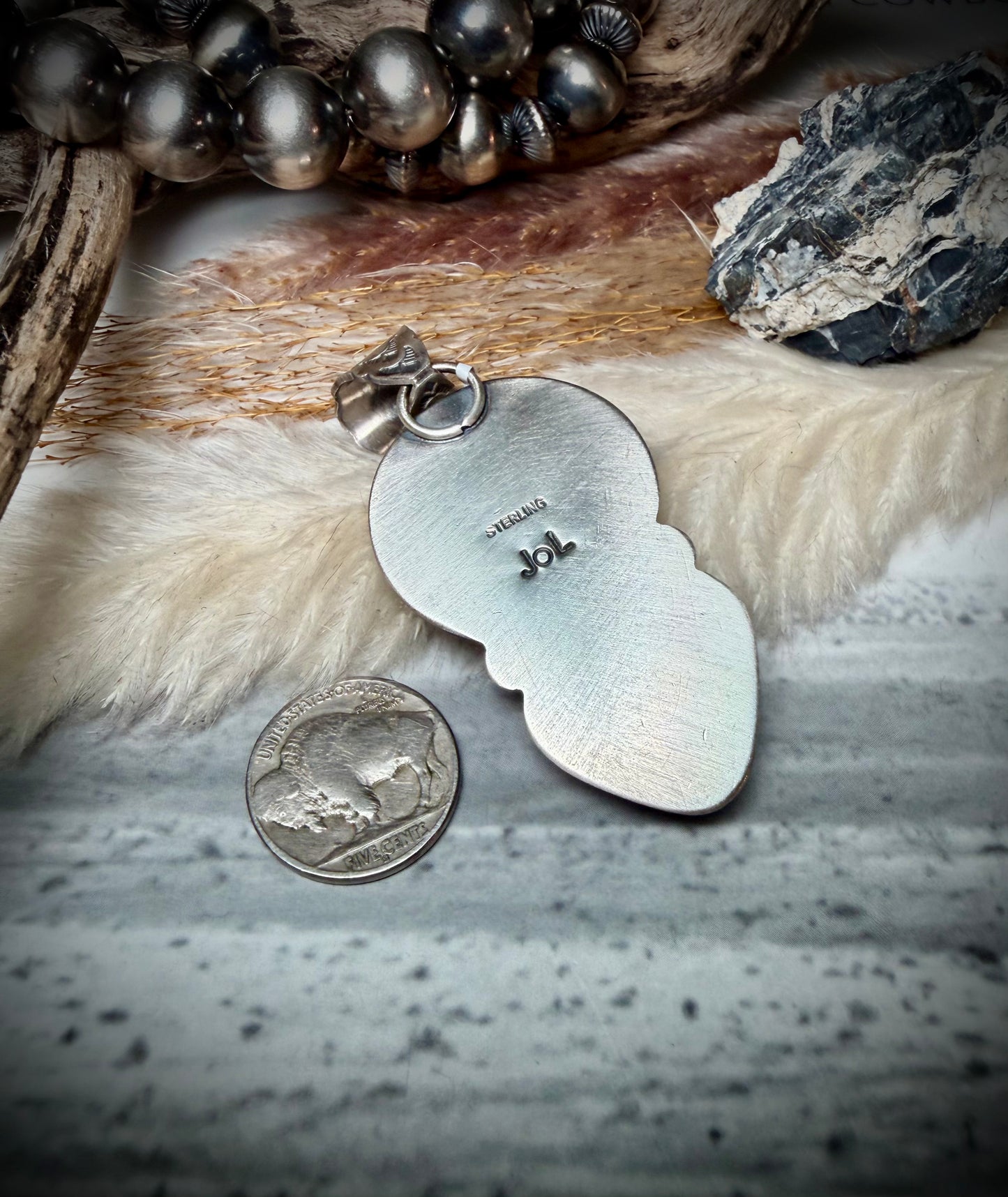 White Buffalo and Golden Hills Pendant