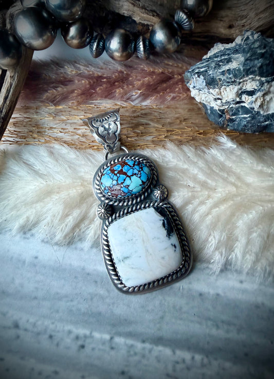 Golden Hills and White Buffalo Pendant.