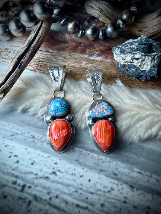 Golden Hills and Orange Spiny Pendant