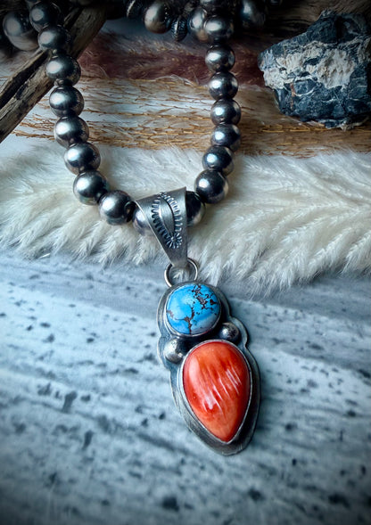 Golden Hills and Orange Spiny Pendant