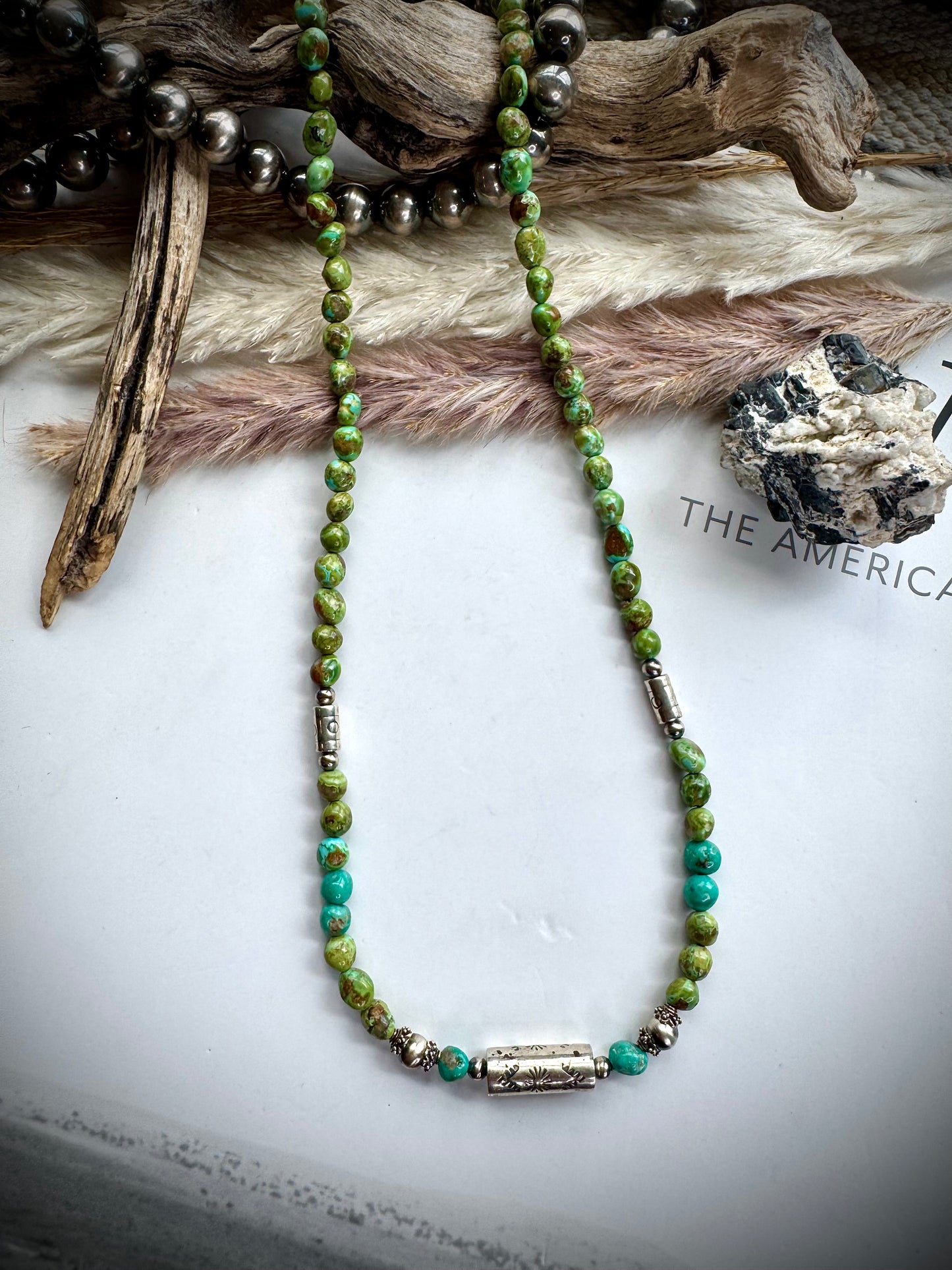 22" Sonoran Gold and Barrel Bead Necklace
