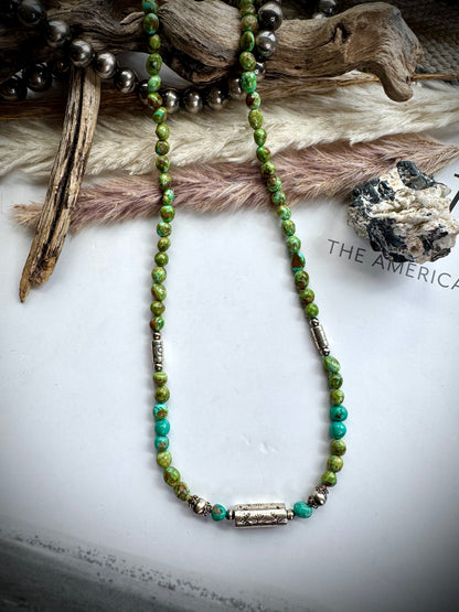 22" Sonoran Gold and Barrel Bead Necklace