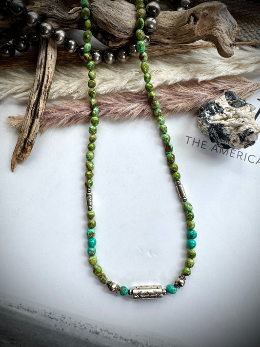 22" Sonoran Gold and Barrel Bead Necklace