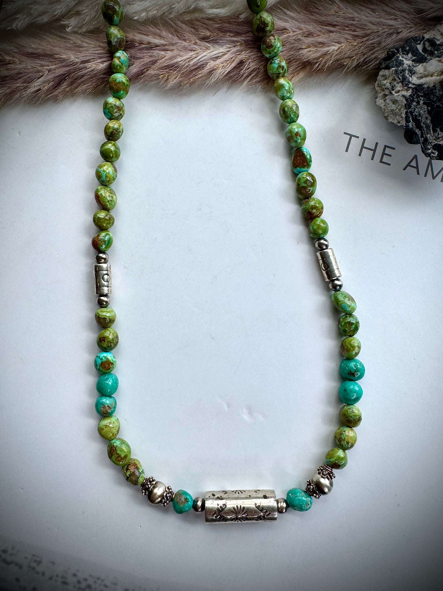 22" Sonoran Gold and Barrel Bead Necklace