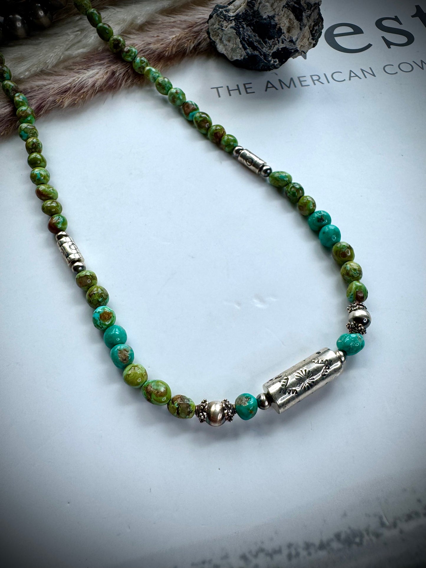 22" Sonoran Gold and Barrel Bead Necklace