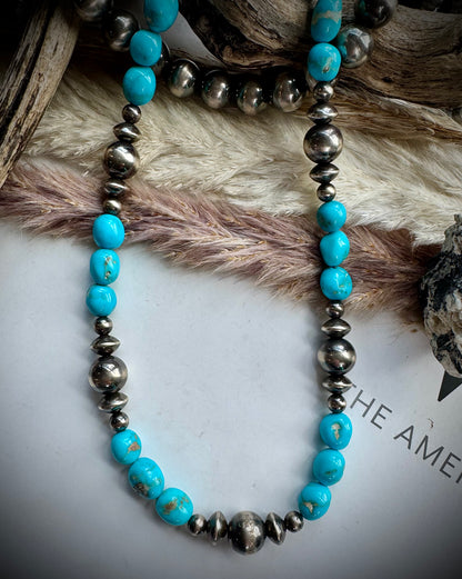 14" Sonoran Rose & Sterling Pearl Necklace