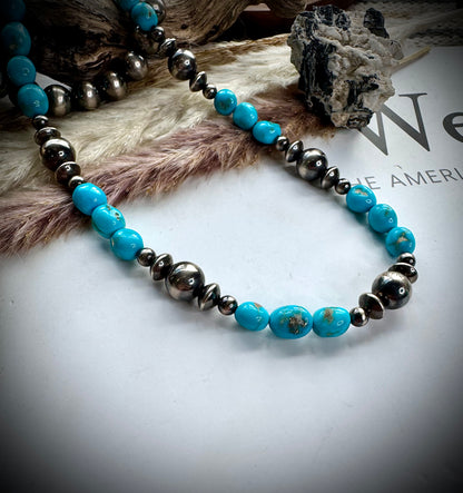 14" Sonoran Rose & Sterling Pearl Necklace