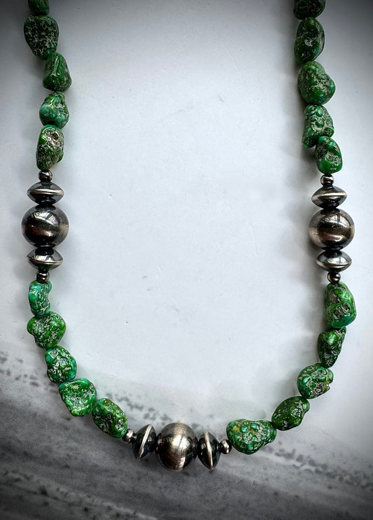 23" Sonoran Gold & Sterling PearlNecklace