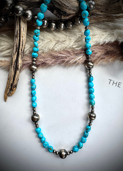 17" Sleeping Beauty and Bead Necklace