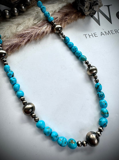 17" Sleeping Beauty and Bead Necklace