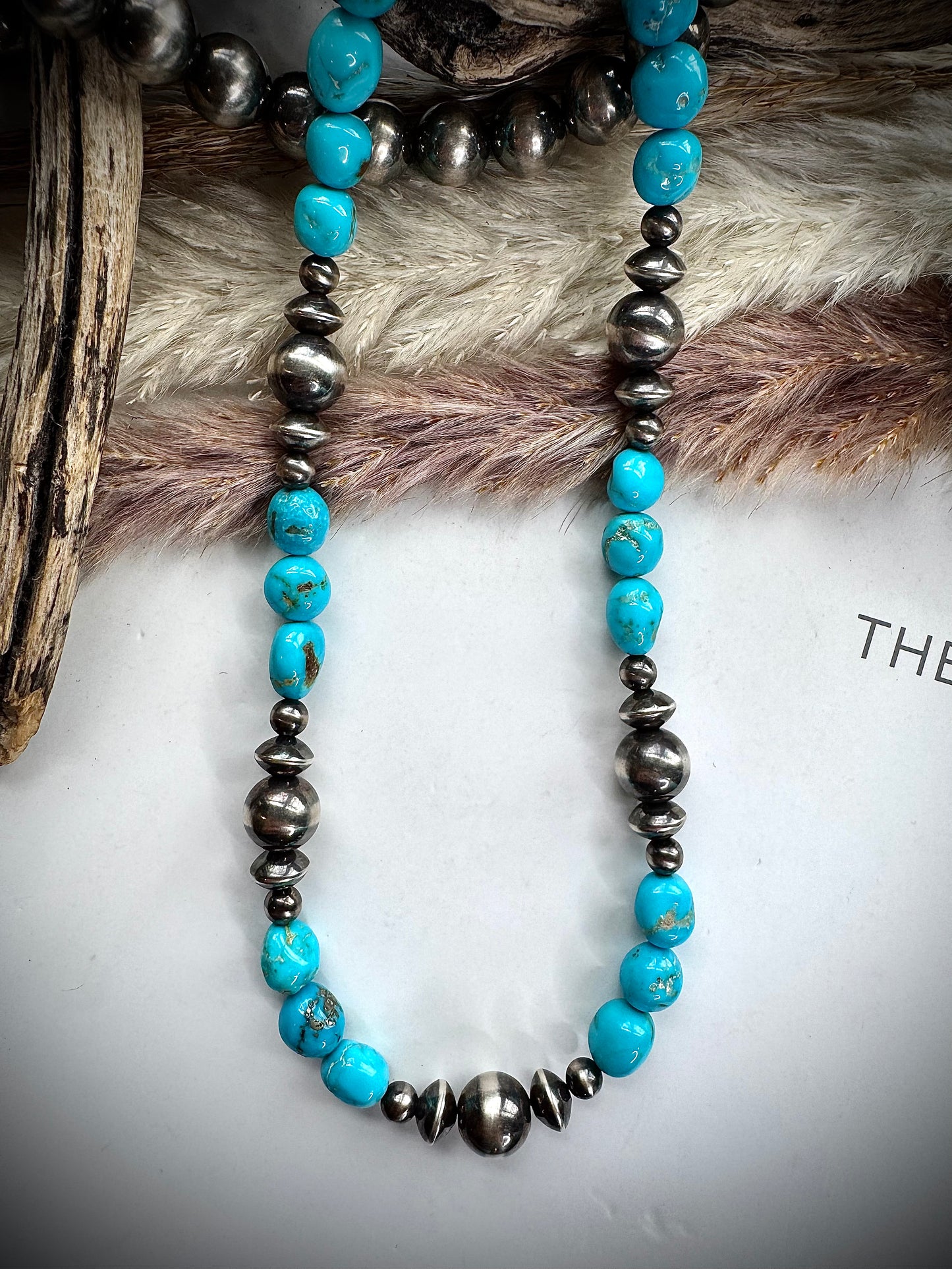 14 1/2" Sonoran Rose & Sterling Pearls Necklace
