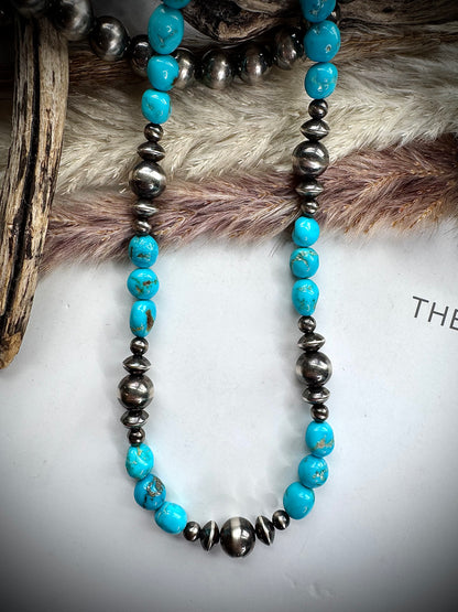 14 1/2" Sonoran Rose & Sterling Pearls Necklace