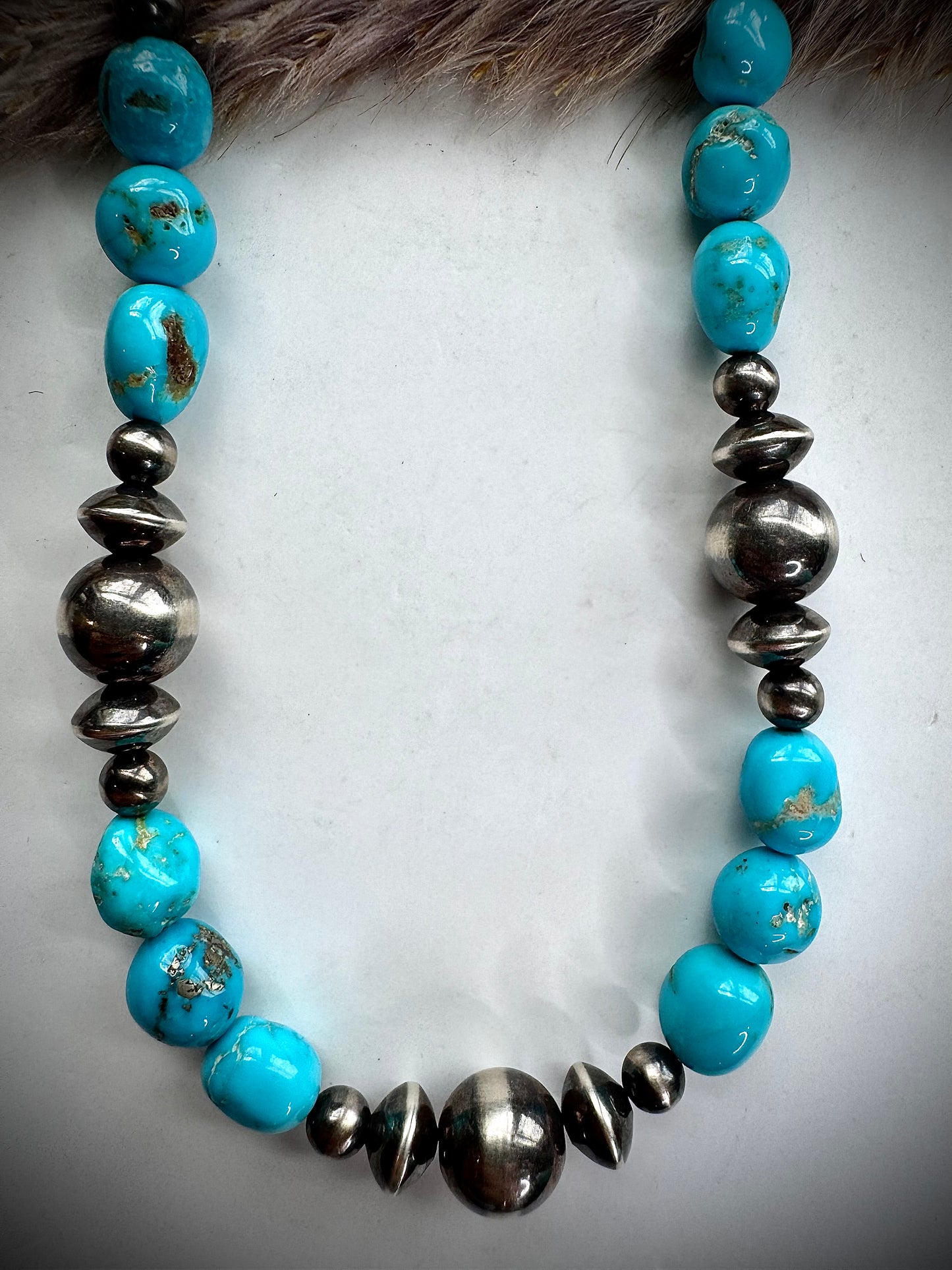 14 1/2" Sonoran Rose & Sterling Pearls Necklace