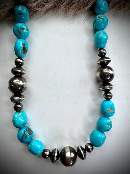 14 1/2" Sonoran Rose & Sterling Pearls Necklace