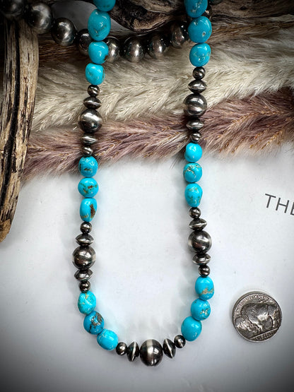 14 1/2" Sonoran Rose & Sterling Pearls Necklace