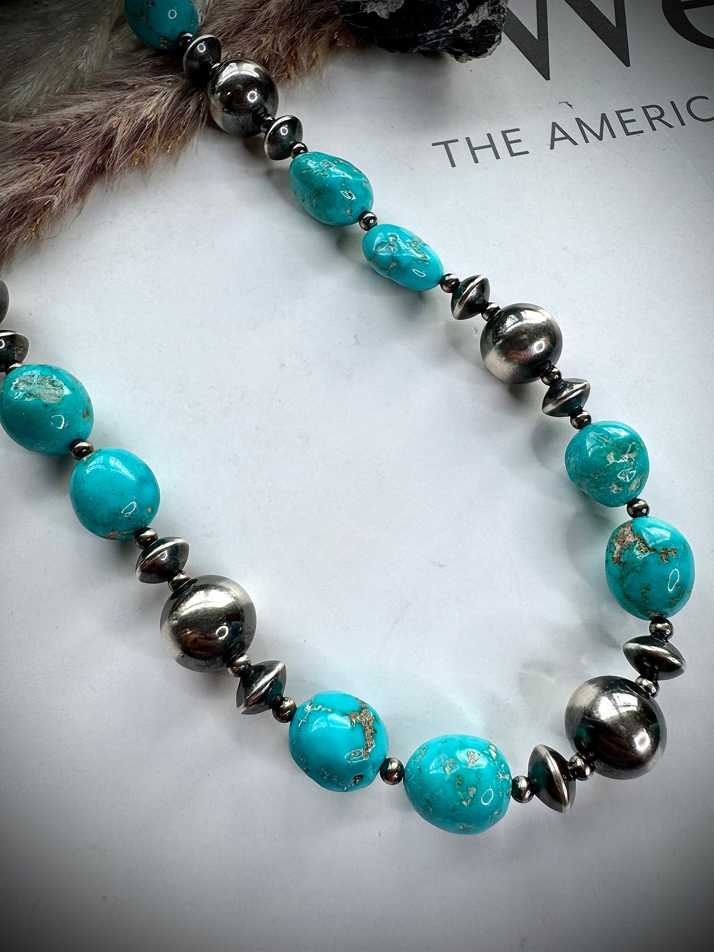 18" Sonoran Rose & Sterling PearlNecklace