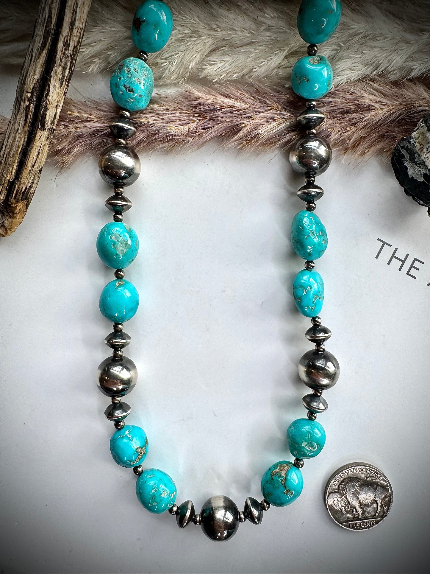 18" Sonoran Rose & Sterling PearlNecklace
