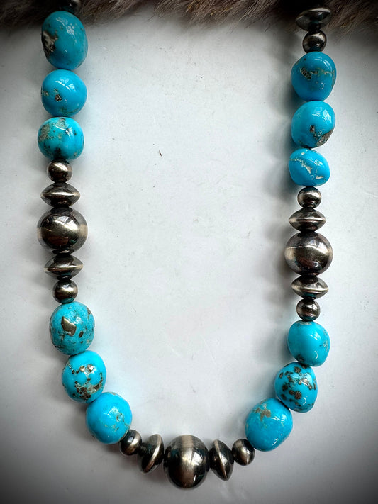 16" Sonoran Rose, Pearl, and Saucer Necklace