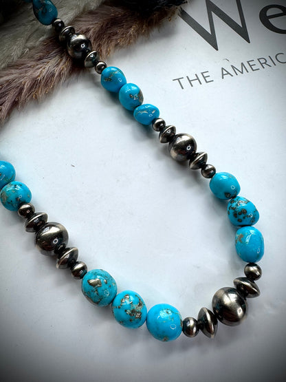 16" Sonoran Rose, Pearl, and Saucer Necklace